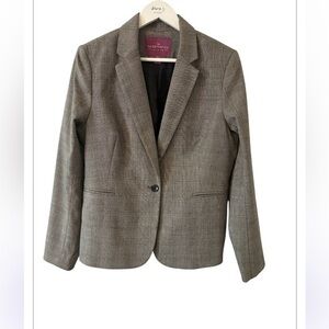 Women's The Savile Row Co. Plaid Career Business Casual Single Button  Blazer L